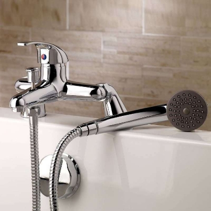 Modern Thermostatic Exposed Bar Shower Mixer Valve Tap Chrome Bottom