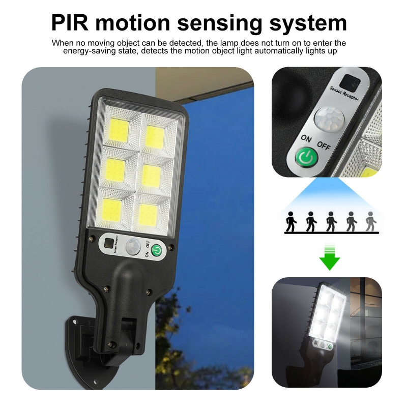 Picture of LED Solar Motion Sensor Light Bright Garden Outdoor Street Wall Lamp with Remote