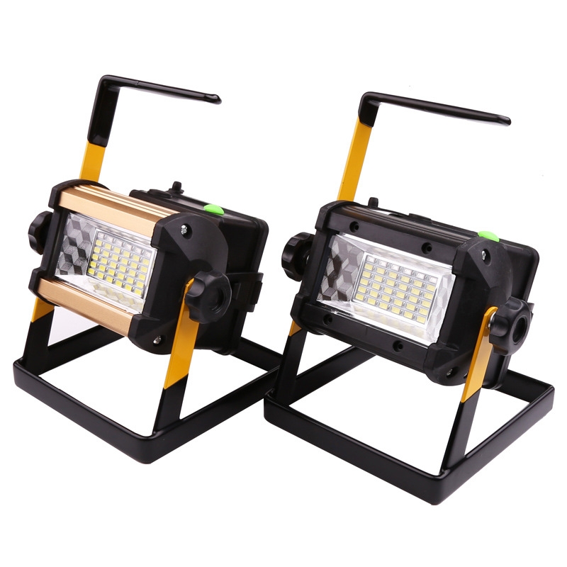 Picture of 50W LED Rechargeable Cordless Work Site Flood Light Mobile Portable Camping Lamp