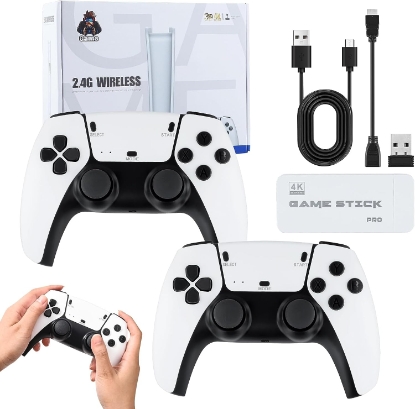2.4G Dual Wireless Controllers Games Console Video Game Stick TV 4K HDMI Output