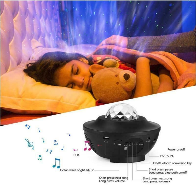 Picture of LED Galaxy Ocean Wave Star Projector Night Light Bluetooth Music Speaker Party